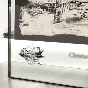 Obra de Arte en Acrílico con Marco de Madera, Diseño de Paisaje Clásico, Hecha a Mano, para Colgar en la Pared, Ideal para Galerías y Hogares - Product Image 5