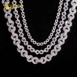Catena Cuban Link Infinita in Argento Massiccio 925 con Moissanite, Stile Hip Hop Iced Out, 6mm 8mm 13mm - Product Image 4