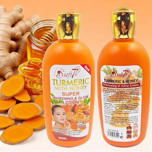 Lotion éclaircissante au curcuma et au miel OEM avec acide kojique, niacinamide, hydratant corporel anti-rides pour les taches pigmentaires et les cicatrices d'acné, 500 ml - Product Image 4
