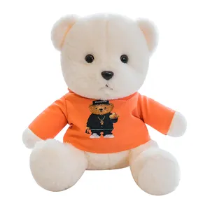 Wholesale retail Beautiful Colorful Clothes Plush Toy Cute Teddy Bear Stuffed Soft Toy For Kids