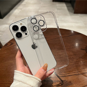 Ốp lưng trong suốt thiết kế sang trọng cho <span class=keywords><strong>iPhone</strong></span> 15 14 13 Pro Max, chống xước, tùy chỉnh, kèm bảo vệ camera - Product Image 3