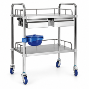 Estación de Procedimientos Médicos para Carro Médico de Acero Inoxidable con Ruedas para Salas de Tratamiento Hospitalario - Product Image 5