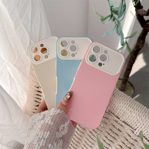 Pure Color Converted Matte Mobile Phone case <b>for</b> iPhone 17 16 15 14 13 Pro Max Frosted colorful <b>Camera</b> Frame Back tpu <b>PC</b> Cover - Product Image 3