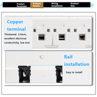 Wattmeter Listrik Din Rail untuk Konsumsi kWh, 380V 400V Tiga Fasa Empat Kabel, Pengukur Energi