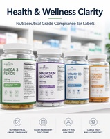 Étiquettes pour pots de compléments alimentaires et de vitamines de qualité nutraceutique