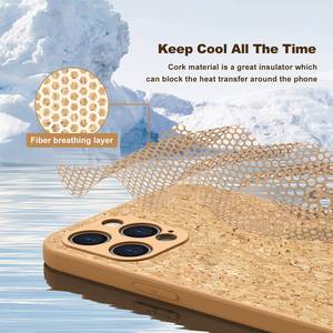 Pour Offre Spéciale étuis de téléphone en liège en <span class=keywords><strong>bois</strong></span> véritable respectueux de l'environnement Funda Corcho pour iPhone 11 12 13 <span class=keywords><strong>Pro</strong></span> Max X XS XR 7 8 Plus - Product Image 3