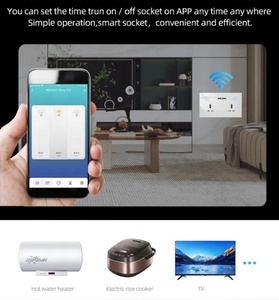 Tuya intelligente WiFi doppia presa a muro con <span class=keywords><strong>2</strong></span> <span class=keywords><strong>USB</strong></span> 16A 147mm Smart Touch presa a muro universale - Product Image 5