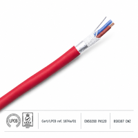 Câble d'alarme incendie homologué LPCB, 2 conducteurs, 1,5 mm², câble en cuivre, rouleau de 100 m pour systèmes de détection d'incendie européens