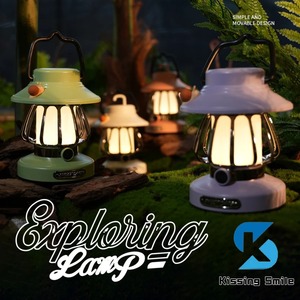 Outdoor Vintage Camp Lamp Stepless Dimming Tent <b>Light</b> with Hook Atmosphere <b>Light</b> 3 Lighting Modes Portable Lantern <b>Table</b> Lamp - Product Image 3