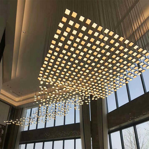 Dekorativer Großer Hotel-Lobby Bankettsaal Maßgefertigter RGB DMX 512 Steuerbarer Großer Moderner Acryl-Kronleuchter - Product Image 5