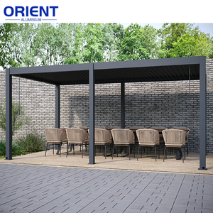 Pérgola Moderna para Exteriores de Aluminio, Pérgola Retráctil para Terraza de 3x4 con Toldo de Tela - Product Image 6