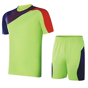 Conjunto de Camiseta de Fútbol para Hombre OEM con Bloques de Color, Manga Corta, Cuello Redondo, Secado Rápido, Poliéster, Ajuste Atlético, para Todas las Temporadas - Product Image 1