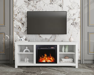 家具とラグ 壁掛け式フローティングモダンエンターテイメントセンター フライ木製テーブル - Product Image 6