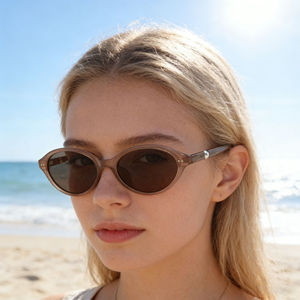 Ks 3934 Lunettes de soleil polarisées ovales à petite monture pour femmes, protection UV400, type 3, monture en plastique et métal - Product Image 3