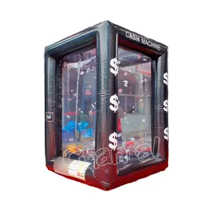 Warna Hitam Murah Inflatable Mini Cash Cube Uang Meraih Mesin Grabber untuk Penjualan