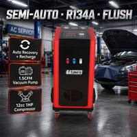 Máquina de Servicio de Aire Acondicionado Semiautomática GATmatic GM720 R134a, Recuperación, Recarga, Limpieza, LED, 1.5CFM, 42L/min, 12cc, 1HP, ±10g, Certificación CE