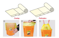 Machine de fabrication de sacs en plastique jetables en rouleau avec cordon de serrage, en nylon, PE, polyéthylène, pour le recyclage des déchets et le shopping
