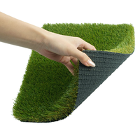 Rumput Buatan Lush 35mm untuk Halaman Belakang, Taman Keluarga, Dek, Tahan Api EN13501-1, Drainase Tinggi, Bebas Timbal, Ramah Lingkungan, Tahan Lama, Aman untuk Hewan Peliharaan