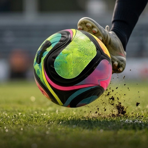 Ballon de football officiel 2026 Taille 5 en cuir PU avec empiècements, idéal pour la <span class=keywords><strong>Coupe</strong></span> d'Europe, la Ligue des Champions et l'entraînement - Product Image 5