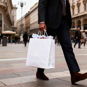 Bolsas de Regalo de Papel Blanco Liso, Bolsas de Papel Kraft Imprimibles con Asas Retorcidas para Manualidades y Logotipos Personalizados - Product Image 3
