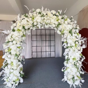Arco de Flores de Lujo Blanco para Boda, Arco de Rosas de Seda, Arreglo Floral, Decoración de Boda - Product Image 1