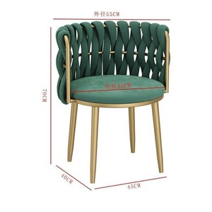 Silla de Salón de Uñas de Lujo Nórdico, Silla con Respaldo para el Hogar, Silla de Maquillaje, Silla de Comedor para Exteriores - Product Image 6