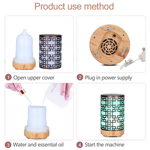 Difusor de Aromas Yx-Ty-192 de 100 ml con Luz LED, Mini Humidificador Ultrasónico Portátil para el Hogar con Base de Madera - Product Image 3