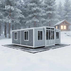 Casa Container Prefabbricata Rettangolare Pieghevole a Doppia Ala Mobile con Pannello Attività, Scatola Espandibile Abitabile Esportabile - Product Image 2