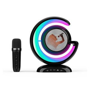 Mini altavoz portátil de Karaoke para niños con dos micrófonos, luz de color RGB, Karaoke para cantar en casa, familia, inalámbrico para exteriores - Product Image 1
