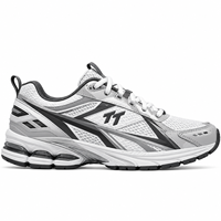 Chaussures de course athlétiques populaires pour hommes, respirantes, en mesh, avec semelle intermédiaire épaisse, absorption des chocs, antidérapantes, pour usage quotidien en extérieur.