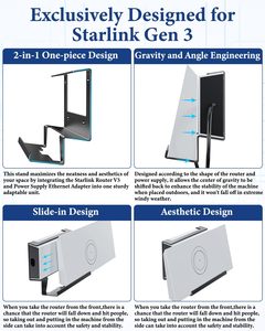 Starlink Gen <span class=keywords><strong>3</strong></span>ルータマウントスターリンク標準V3メッシュルーターGen3 & 電源<span class=keywords><strong>2</strong></span>-in-1金属壁マウントキット - Product Image 4