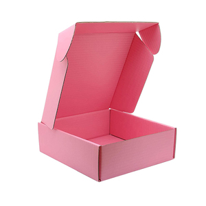 Custom Printed Pink Paper Corrugated Shipping Boxes Mailer Folding Paper Box