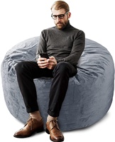 3ft Fuf gigante de cubierta suave ronda perezoso sofá cama muebles de sala