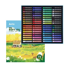 Arrtx AOP-S01-72A Soft Oil Pastel of 72 Gallery Artist Soft Oil Pastel Supplier For Drawing