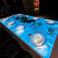 Projection holographique 3D à l'œil nu, projection immersive interactive pour restaurant, hôtel, jeu, mur, sol