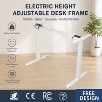 Fournisseur direct d'usine, table de bureau à domicile personnalisable, largeur réglable, assemblage rapide, cadre de bureau électrique confortable à hauteur réglable