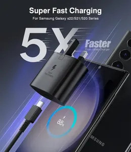 <span class=keywords><strong>Chargeur</strong></span> standard britannique pour <span class=keywords><strong>Samsung</strong></span>, <span class=keywords><strong>chargeur</strong></span> rapide, prise USB C, prise de charge USB C type C pour Galaxy S25 S24 S23 S22 - Product Image 3