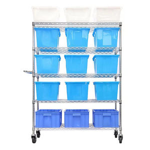 72x18x72 pulgadas equipo de almacenamiento sanitario de 5 capas Sistema de estante de malla de alambre cromado para Hospital estantería de alambre de acero al carbono - Product Image 3