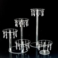 Support à gâteau en acrylique à 5 niveaux, chemin de cristal, événement, fête, mariage, centre de table, présentoir à cupcakes, décorations de mariage