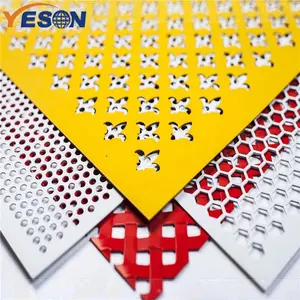 Aluminum /Stainless Steel 304 316 Micron Punched Hole Metal Mesh Panels/Hexagonal Round Decorative Perforated Metal Sheet