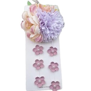 เครื่องประดับผมดอกไฮเดรนเยียสีม่วงบริสุทธิ์และมีเสน่ห์สไตล์ญี่ปุ่นโบราณ เครื่องประดับผมด้านข้าง กิ๊บติดผม เหมาะสำหรับ - Product Image 5