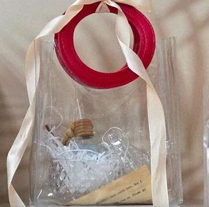 Vente en gros, sac à main transparent en PVC, imperméable, beau sac d'emballage cadeau en plastique transparent avec poignée - Product Image 5