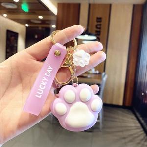 Gantungan kunci cetakan Digital kartun kucing lucu anak perempuan karet Aloi seng hadiah liontin PVC boneka indah dekorasi tas kreatif - Product Image 4