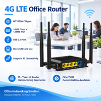 MTK7620A R&D Dalam Negeri 10+ Paten 3 Hari Sampel Gateway IoT 4G LTE Openwrt Lte Router 4G LTE 2.4G WIFI Router Firewall Industri