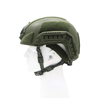Casque tactique FAST High Cut M-XXL en PE et Aramide, options légères avec rails de fixation avant et panneaux auto-agrippants