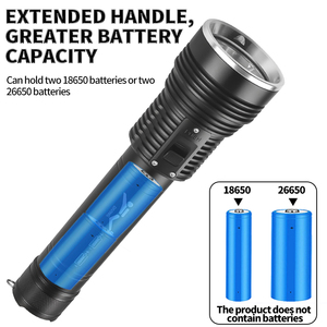 Lampe de poche de plongée avec lanière 100M sous-marine IP68 étanche 15000 Lumens <span class=keywords><strong>Scuba</strong></span> 60W LED torche pêche en mer sous-marin lumière de plongée - Product Image 3