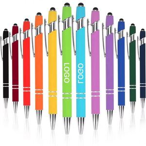 ปากกาโลโก้ธุรกิจโลหะสีส้ม ของขวัญส่งเสริมการขาย ปากกาลูกลื่นพิมพ์ลายตามสั่ง - Product Image 2