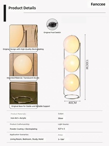 Lampada da Terra Moderna Nordica dal Design Semplice e Artistico per Soggiorno e Camera da Letto - Product Image 6