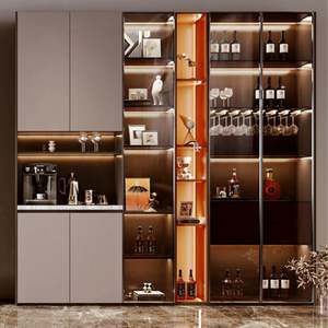 Wine <b>Cabinet</b> Living Room Built in Wall Dining Room Display Modern <b>bar</b> Led Glass Wine <b>Cabinet</b> - Product Image 2