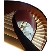 Escalier en métal de type arc pivotant pour villa avec personnalisation sur mesure